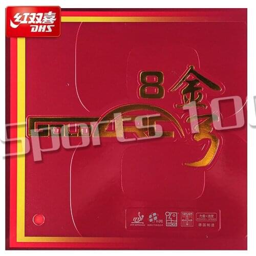 DHS GOLDARC 8 GoldArc VIII Ping Pong Pips in Table Tennis Rubber with Sponge