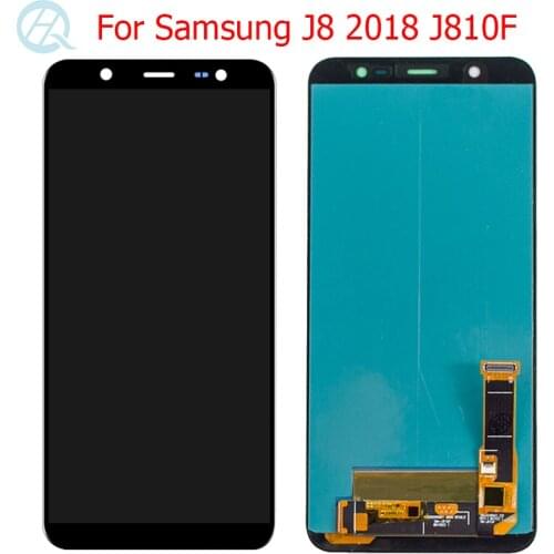 Original J800F AMOLED For Samsung Galaxy J8 2018 LCD Display With Frame 6.0" SM-J810F J800M J810F J810Y Display Touch Screen