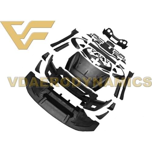Suitable For 08-16 Nissan GT-R GTR R35 VAD-B2 FRP Full Body Kit - includes Front Rear Bumper Sides Hood Fender Flares