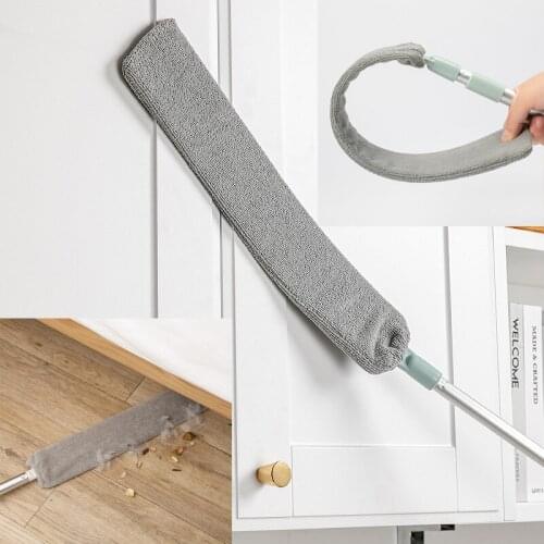 Bedside Dust Brush Long Handle Telescopic Household Bed Bottom Gap Clean Fur Hair Sweeping Dusty Microfibre Duster