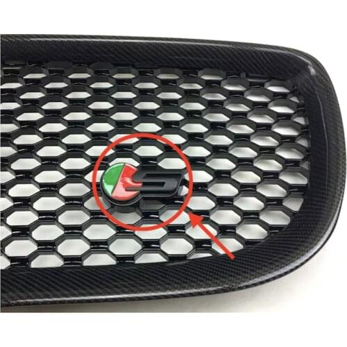 ROLLSROVER Front Bumper Grille S Badge for XJ XF XE F-Pace XK Black High Performance S Badge Car Styling