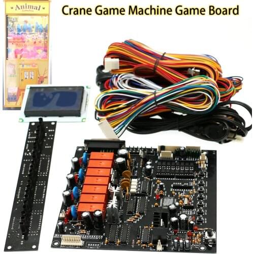 Luxury plush for crane game machine PCB board claw game motherboard background music ,english display, counting sensor wires