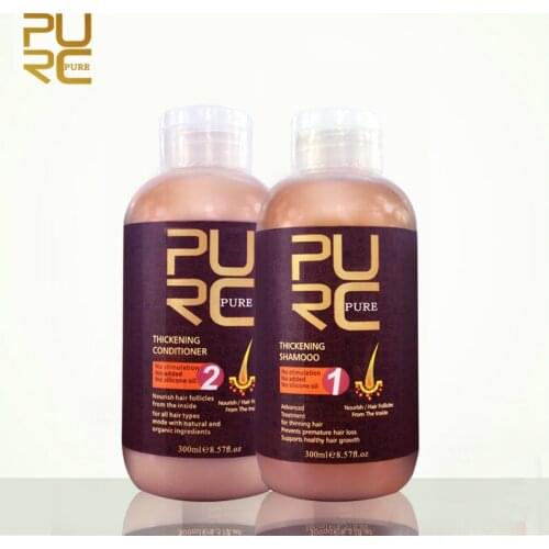 PURC 2PCS/set hair shampoo and conditioner for hair growth and hair loss prevents premature thinning hair for men and women