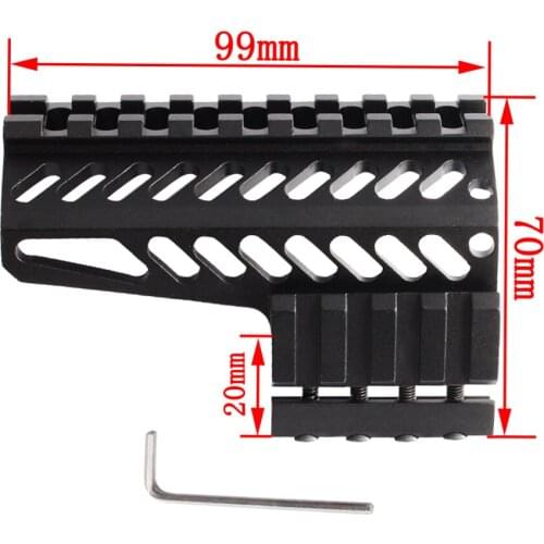 Tactical Side Mount Side Handguard fits for 20mm Picatinny Rail Free Float Handguard
