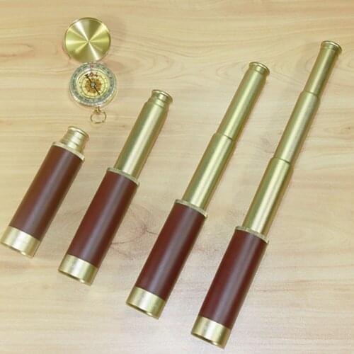 Adult Mini Outdoor Portable Retro Retractable Single Tube Kids Telescope 25x30 High Magnification High-definition Night Vision