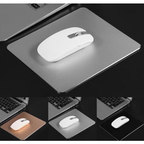 Slim Elegant Anti-Slip Aluminum Alloy Computer Gaming Mouse Pad Mat Mousepad For PC Double Side Office Mouse Pads Mauspad