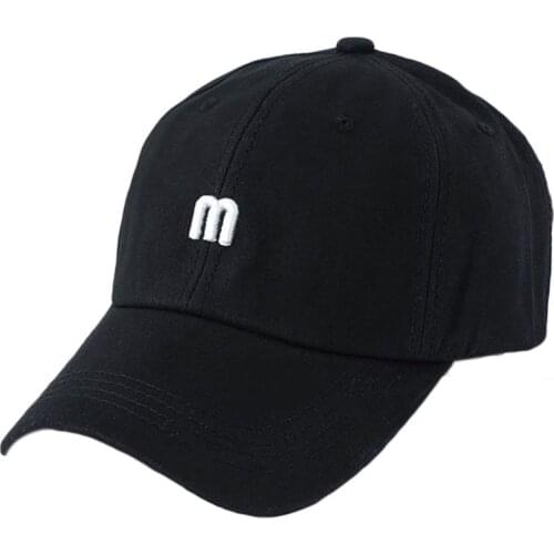 Unisex Outdoor Sunscreen Baseball Cap Simple Solid Color M Letter Embroidered Harajuku Hip Hop Snapback Trucker Hat