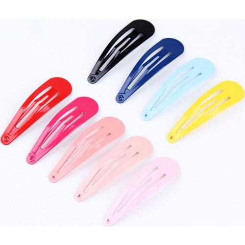 40 Pcs (20 Pairs) 2 Inch Candy Color Solid No Slip Hair Clips Girls' Hairpin Barrettes for Kids Hair Accessories