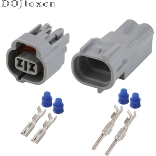 1 Set Sumitomo 2 Pin Automotive Grey Male Female Waterproof Connector Fuel Injector Plug With Terminal And Seal Rubber 6189-0033