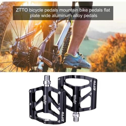 1Pair ZTTO Practical Ultralight Aluminum Alloy Flat Bicycle Pedals for Folding Mountain Road Bikes Flat Bicycle Pedals for Foldi