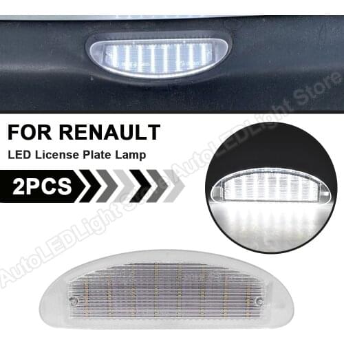1Piece For Renault Clio II MK2(1998-2005) Twingo I (1993-2007)No Error LED License Number Plate Lights Lamp OE#:7700410754