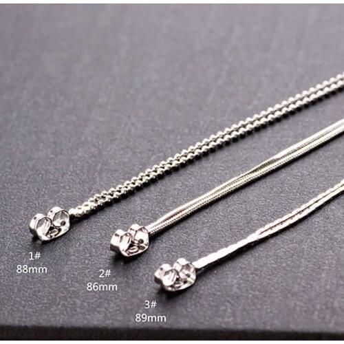 10pc Diy Earrings Copper Chain Butterfly Buckle Simple Metal Thin Chain Korean Tassel Earrings for Womenpendant Homemade Jewelry