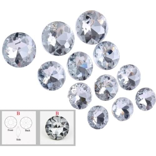 10Pcs Diamond Crystal Rhinestone Upholstery Button 14/16/18/22mm Sofa DIY Diamond Headboard Buttons Sewing Accessories