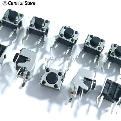 100Pcs/Lot Side feet 6 * 6 * 5MM Micro Switch Touch Button Switch Bracket Horizontal 6X6X5 Lateral foot 6*6*5mm Stents Switch
