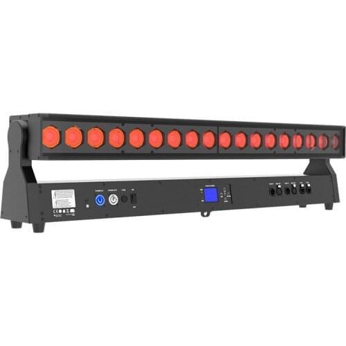 4/lot dmx lyre led 18*40W RGBW 4in1 individual control led stage bar light, dmx led zoom bar