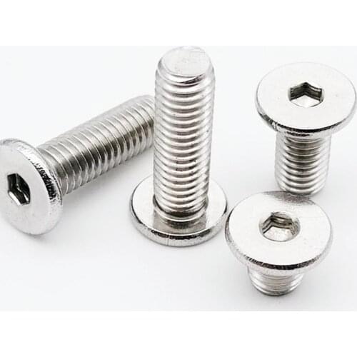 5/50pcs M2 M2.5 M3 M4 M5 M6 M8 A2 304 stainless steel Hex Hexagon Socket Ultra Thin Super Low Short Flat Wafer Head Screw Bolt