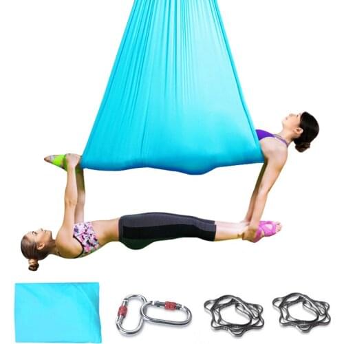 8Meters Hot Sale Prior Fitness Aerial Yoga Hammock Set Aerial Yoga Swing Kit Nylon Anti-gravity Air Silk for Exercise