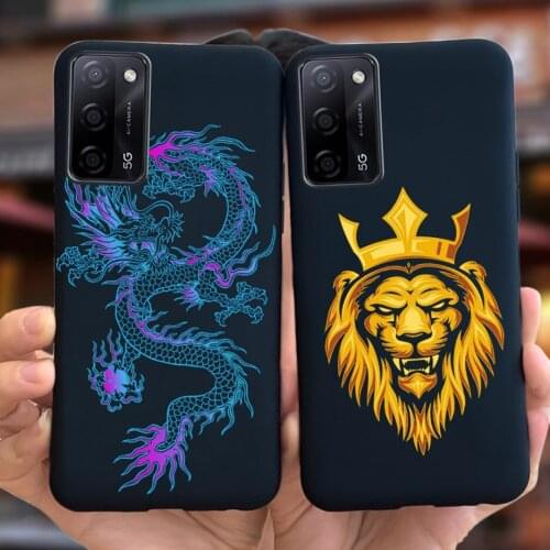 Cool Dragon Case For Oppo A55 5G Soft Slim Luxury Black Cover For Oppo A55 5G Phone Case OppoA55 PEMM00 Full Bumper 6.5'' Fundas