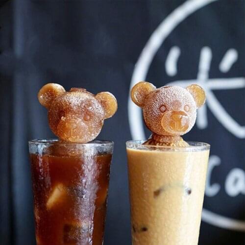Cubs ice cube silicone mold creative three-dimensional ice bear coffee milk tea ice sculpture diy cake decoration mold