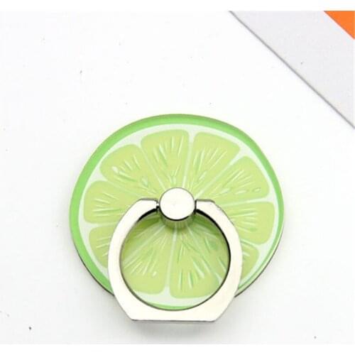 360 Degree Reuse Fruits Lime Finger Ring Smartphone Stand Holder Mobile Phone Holder Stand For iPhone Xiaomi Huawei All Phone
