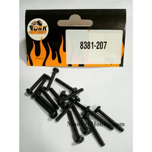 DHK RC CAR PARTS 8381-207 B head screw-coarse thread (BB3*20mm) (16pcs)