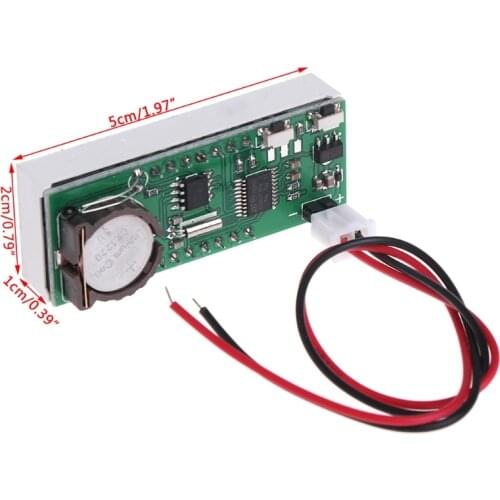 12V 5-24V Electronic Voltmeter Thermometer Clock for Car Auto LED Monitor Module