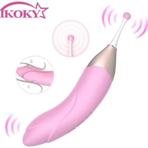 G-Spot Dildo Vibrator Powerful High Frequency Dual Head Clitoris Nipple Stimulation Vagina Massage Adult Sex Toy For Women