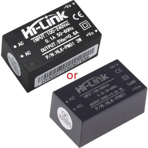 Hi-Link New HLK-PM01 AC DC 220V To 5V 3W 600mA Step Down Insulated Power Module AC DC Transformer