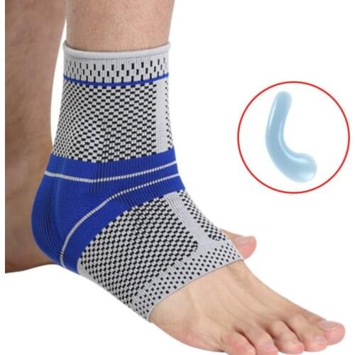 1PCS Ankle Brace Compression Support Sleeve Guard with Stabilizing Gel Pads for Ankle Achilles Tendonitis Plantar Fasciitis Pain