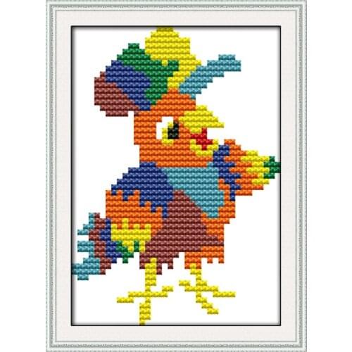 The colorful cock cross stitch kit 14ct 11ct count print canvas stitches embroidery DIY handmade needlework plus