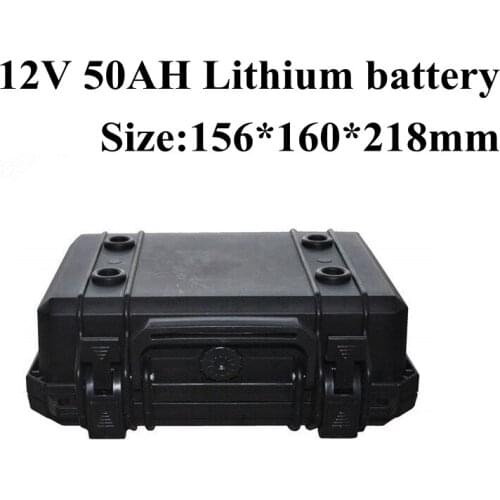 12V 50Ah Lithium Battery Pack 11.1V Li Ion with BMS and USB Port for UPS Telecom Energency Light Solar Signs + 5A Charger