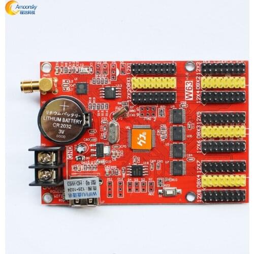 Small led display screen HD-W63 wireless led control card for 7 segment led clock display bus led sign screen tester led