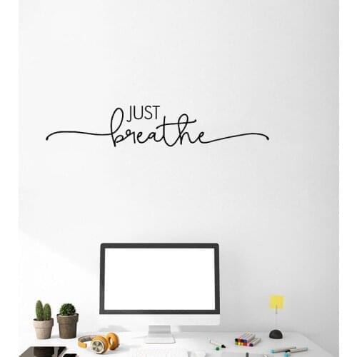 Lovely Just Breathe Cartoon Wall Decals Pvc Mural Art Diy Poster For Baby Kids Rooms Decor Vinyl Art Decal