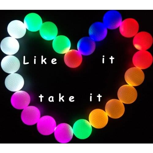 MagiDeal Colorful LED Light Up Golf Ball Night Training Practice Ball Official Size Tournament Ball Outdoor Indoor