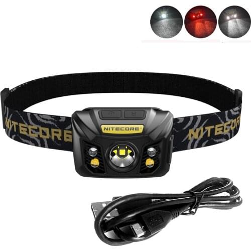 NITECORE NU32 USB Rechargeable headlight CREE XP-G3 S3 max 550 lumen lightweight red light headhead with built-in battery