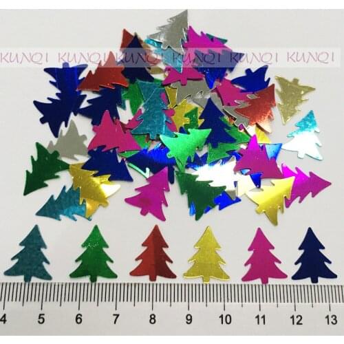 New!! 800pcs 14*16mm Christmas Tree Without Hole Loose Sequins Sewing,Wedding Confetti Craft,Kids DIY Garment Accessory