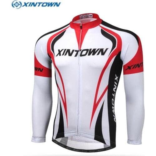 Outdoor cycling clothing Top Red Long Sleeve ciclismo Cycling jersey Men Bike Clothing Sportswear Bicycle Wear autumn S-XXXL