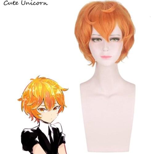 Land of the Lustrous Cosplay Wig Houseki no Kuni Zircon Yellow Diamond short Synthetic Wigs Heat Resistant fiber fake hair