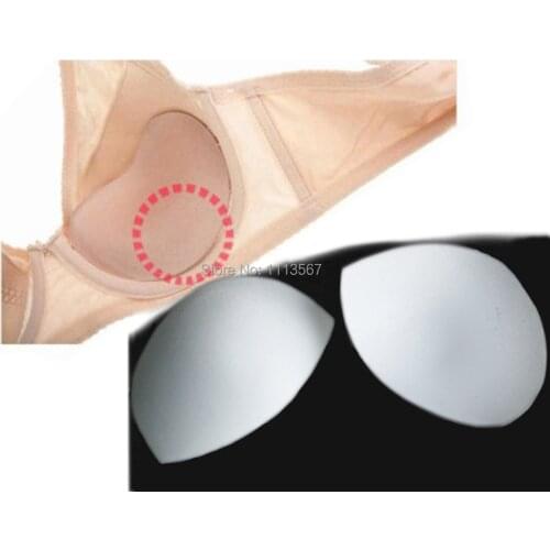 50pairs White Sewing In Bra Cups Soft Thin Foam Bra Pads For Bikini Pads Insert Clothing Bra Accessorries WB65
