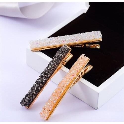 1Pcs Bling Crystal Rhinestones Hairpins Headwear for Women Girls Rhinestone Hair Clips Pins Barrette Styling Tools Accessories