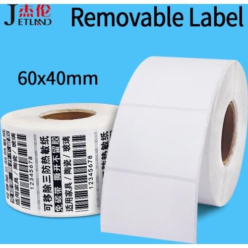 Zebra Compatible Direct Thermal Label REMOVABLE Waterproof Labels 60*40*800 60*40*1000, for Zebra Desktop Printer GC420d