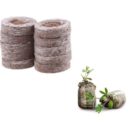 10pcs 30mm Peat Pellets Soil Block Seeds Starting Peat Pellet Degraded Nutrition Block Seed Starter Soil Plugs Greenhouse Tools
