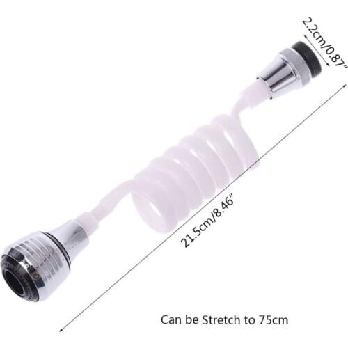 Extendable Retractable Tube Extension Tube Shower Faucet Water Saving Filter Bubbler Spout Kitchen Tool