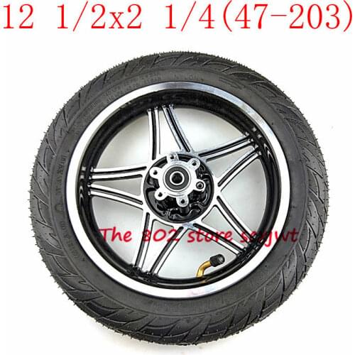 High Quality 12 1/2 X 2 1/4 (47-203 )wheel Tire Inner Tube with Disc Brake Hole Rims Fits Many Gas Electric Scooters and E-Bike