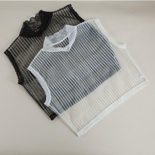 Summer Women Transparent Fake Collar Girls Shirt Blouse Detachable False Collar Blouse Top Sweater Clothes Shirt Accessories