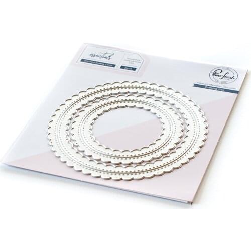 2021 AliliArts Metal Cutting Dies Scalloped Circle diy Scrapbooking Photo Album Decorative Embossing PaperCard Crafts Die