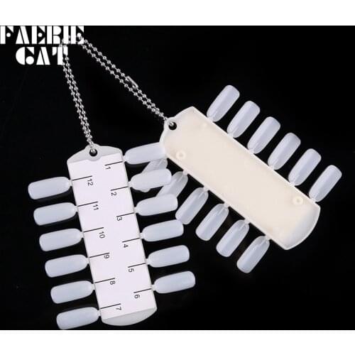 24pcs/set UV Gel Nail Polish Color Display Board Palette Natural False Nail Tips Display Nail Art Training Tool for Manicure