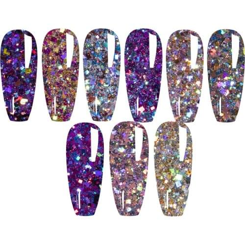 3g*12jar/Set#MD91 Bulk Spangle Craft Chunky Glitter For Eyes Nail Sequins Dust Holo Reflective Glitters Extra Fine Flakes Makeup