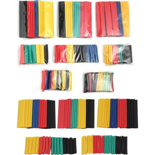 328Pcs/set Sleeving Wrap Wire Car Electrical Shrinkable Cable Tube kits Heat Shrink Tube Tubing Polyolefin 8 Sizes Mixed Color