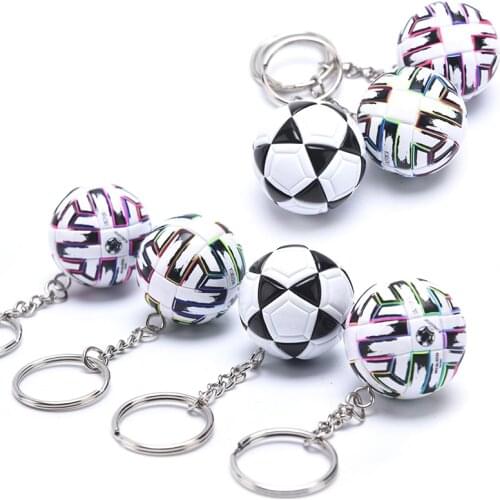 3D Sports Football Key Chains Souvenirs PU Leather Keyring for Men Soccer Fans Keychain Pendant Boyfriend Gifts